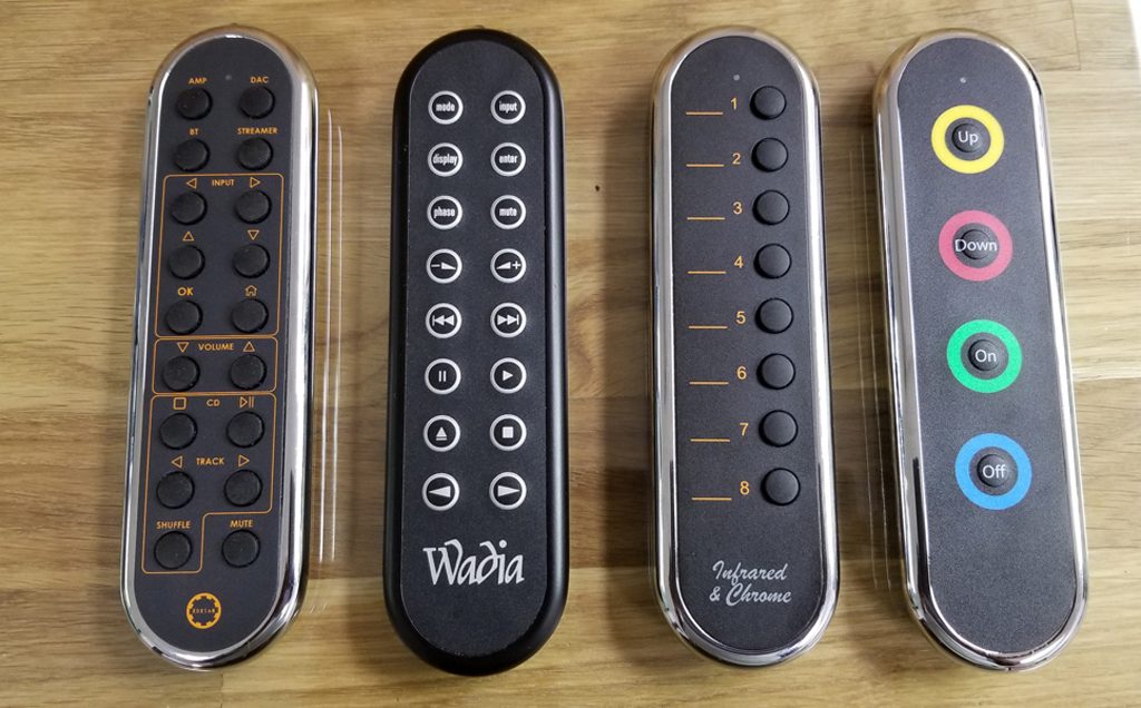 4 metal remote controls